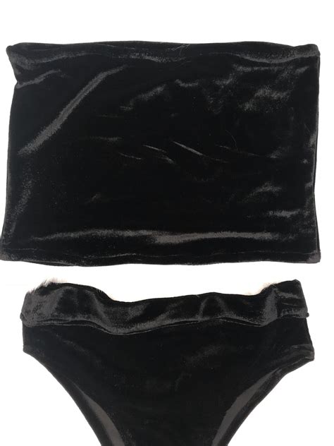 Black Velvet 2 Piece Set Bikini Costumes Beachwear Etsy