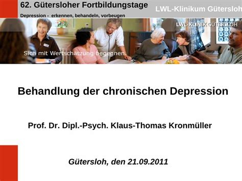 Pdf Behandlung Der Chronischen Depression Lwl Org Cbasp Wbt Dbt