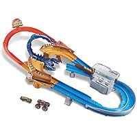 Amazon Hot Wheels Monster Trucks Scorpion Raceway Boosted Set With Monster Truck And Hot