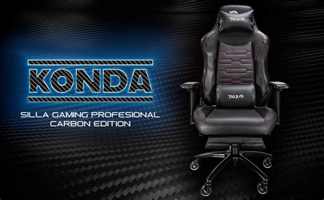 Talius Konda Silla Gaming Profesional Carbono Negra Roja Con