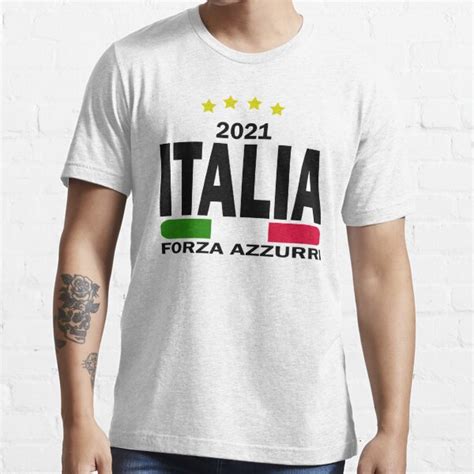 Forza Azzurri Italia 2021 Football Funs Italy Flag T Shirt For Sale