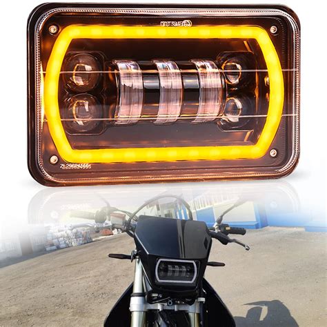 1 pçs led luz selado feixe farol branco drl amarelo turn signal 4x