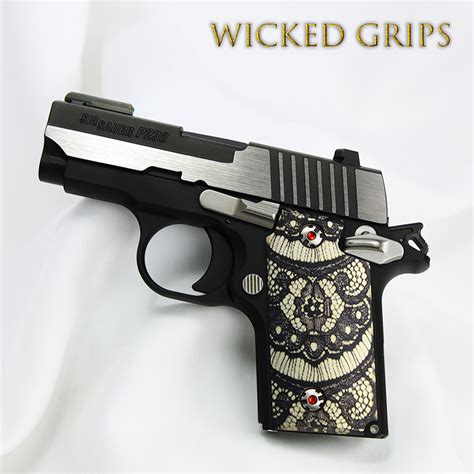 SIG SAUER P238 CUSTOM GRIPS BLACK LACE