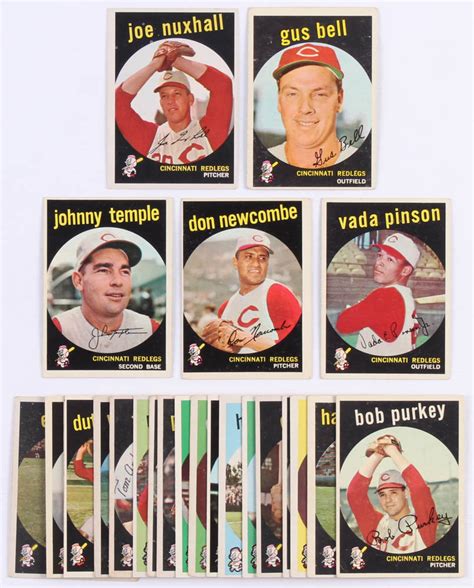 Lot Of 25 1959 Cincinnati Reds Topps Baseball Cards With 312 Don