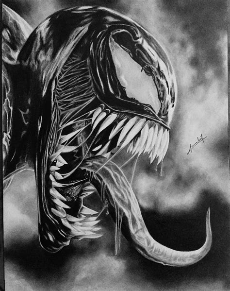 Dibujo de Venom | Venom tattoo, Design art drawing, Dark art tattoo