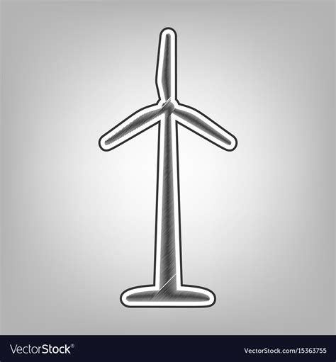 Wind Turbine Logo Sign Vector Pencil Stock Vector Royalty Free Hot