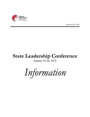 Fillable Online Mde K12 Ms MS FEA State Conference Information Mde