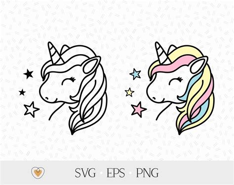 Einhorn Svg Einhorn Gesicht Svg Einhorn Clipart Svg Dateien Etsy