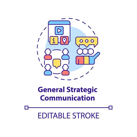 General strategic communication concept icon. Several tactics. Types of