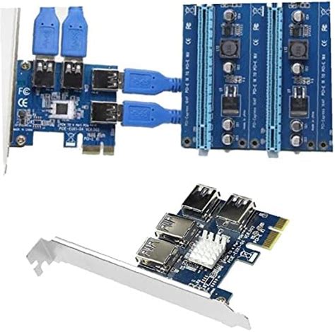 ODOUKEY Riser carte PCIe 1 à 4 PCI Express Riser Card Slot pour carte