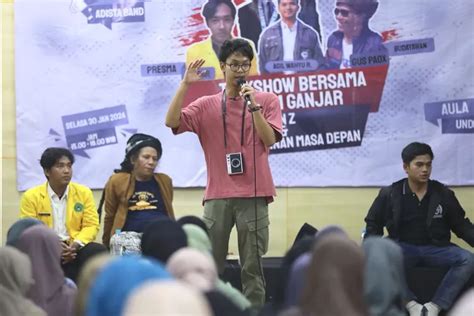 Alam Ganjar Bersama Mahasiswa Jombang Asik Berdiskusi Kepemimpinan Dan