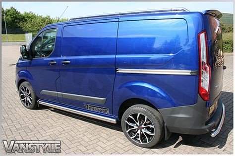 Vanstyle 76mm Stainless Steel Side Bars Ford Transit Custom 12 Vanstyle