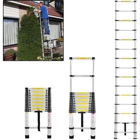 Échelle Télescopique de 4 4M Échelle Multifonction Échelle 15 Echelons