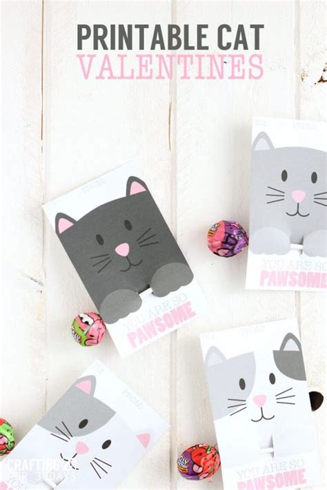 Free Printable Cat Valentine Cards