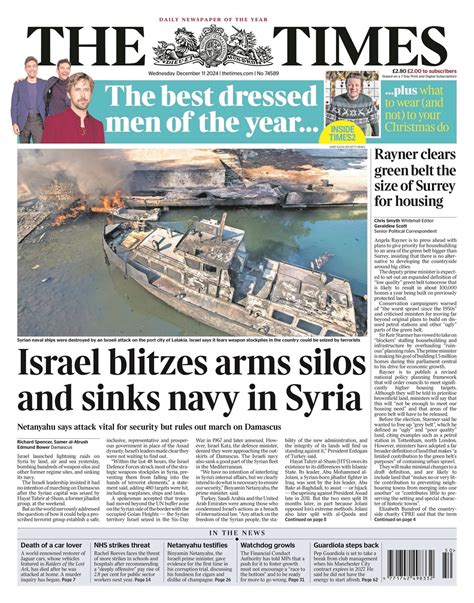 Times Front Page 11th Of December 2024 Tomorrow S Papers Today