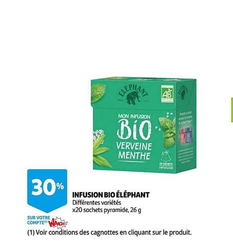 Offre Infusion Bio L Phant Chez Auchan