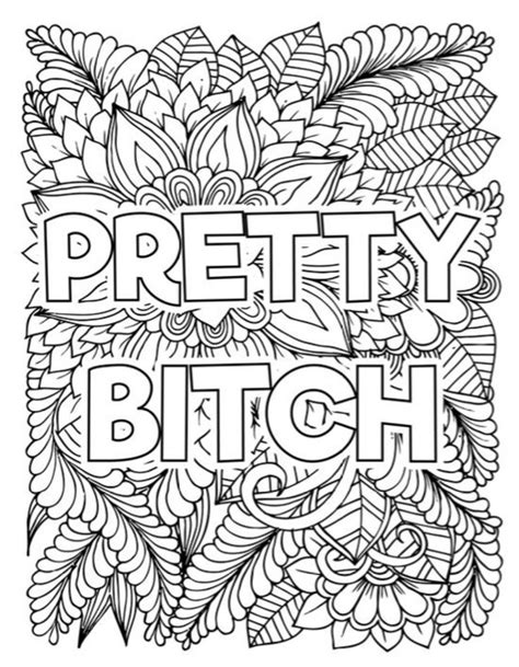 10 Adult Curse Words Coloring Pages Adult Coloring Pages Etsy Words