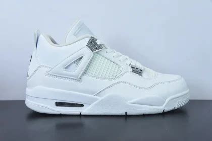 Air Jordan 4 Pure Money White Metallic Silver 308497 100 SoleSnk