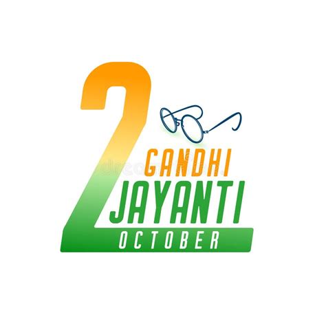 Happy 2nd October Gandhi Jayanti Wishes Card Banner Vector Stock Vector ...