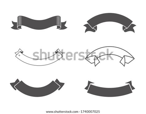 Ribbon Set Isolated Celebration Winner Award Stock Vector Royalty Free 1740007025 Shutterstock