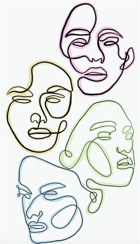 Abstract Line Drawings Of Faces at Adam Marylou blog