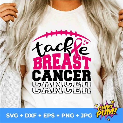 Tackle Breast Cancer Svg Football Breast Cancer Awareness Pink Ribbon