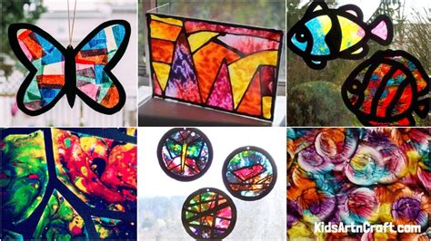 Beautiful Stained Glass Wax Paper Crafts Kids Art And Craft