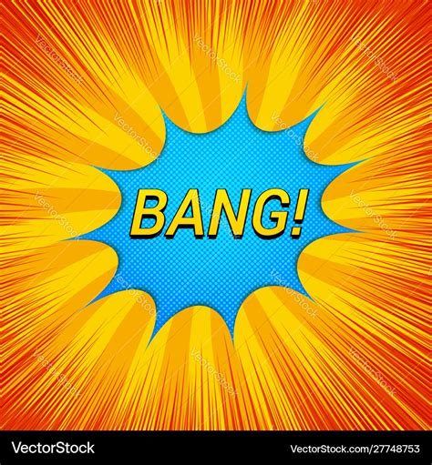 Comic Light Explosive Template Royalty Free Vector Image