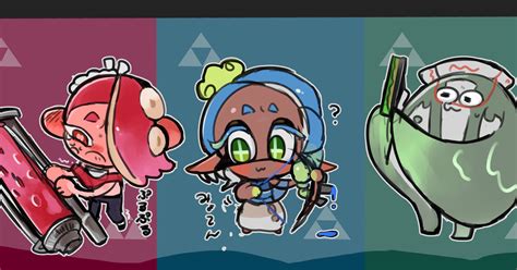 スプラトゥーン それぞれ自陣営の武器が苦手そうだなと思った絵 ねこまんまのイラスト Pixiv