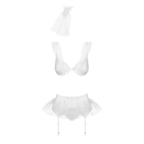 Completino Intimo Bianco Julitta Obsessive Lingerie Sposa Sexy