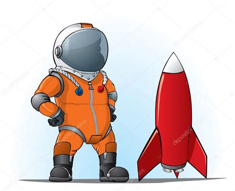 Astronaut Whith A Rocket Stock Vector Image By Dohtoor 4017221