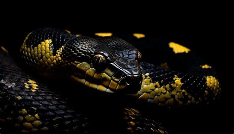 Premium AI Image | A snake with a black background