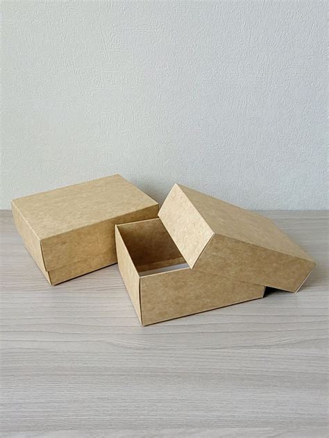 Коробка 9x13x6 см, для карт, крышка+дно, крафт с белым оборотом купить ...