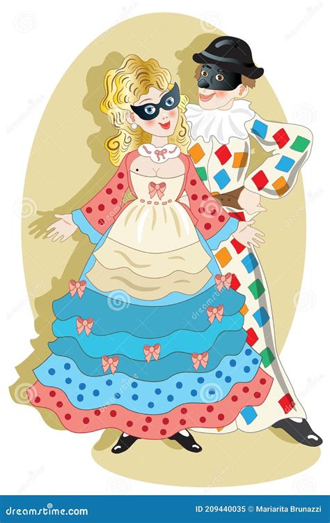 Mask Arlecchino Cartoon Vector CartoonDealer 6595899