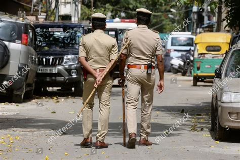 Indian Police Officers Patrol National Investigation Editorial Stock