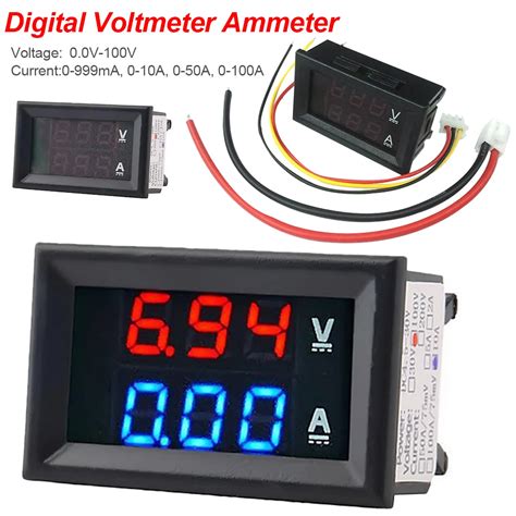 0 56 Inch Electrical Mini Digital Voltmeter Ammeter DC 100V 10A