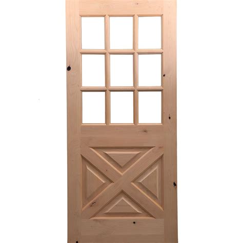 Krosswood Doors In X In Rustic Knotty Alder Lite Clear Glass