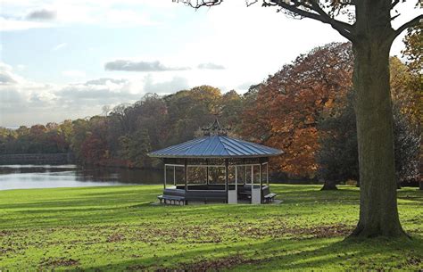 Deserted Bandstand Autumn In Roundhay Park Leeds