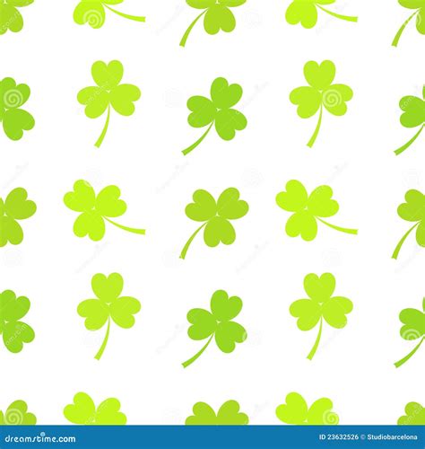 Clover Seamless Pattern Stock Vector Illustration Of Shamrock