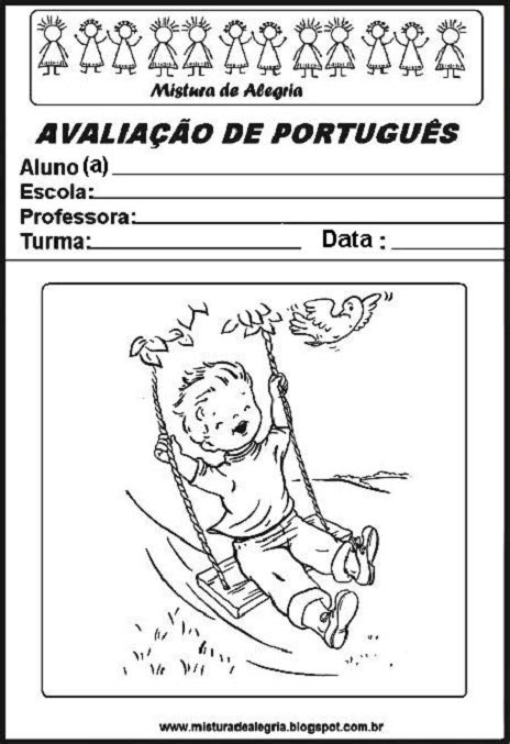 Capa De Prova Dia Das Crianças - CAPAS DE AVALIAÇÕES TEMA DIA DAS CRIANÇAS, PRIMAVERA, 3º BIMESTRE ...