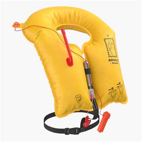 Aircraft Life Jacket Clear D Model Turbosquid