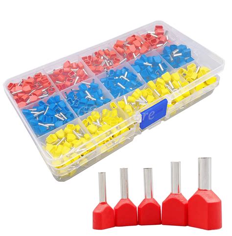 720pcs A Lot Twins Dual Bootlace Ferrule Teminator Kit Electrical Crimp