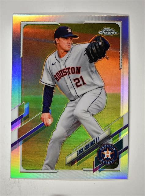 2021 Topps Chrome Silver Refractor 154 Zack Greinke Houston Astros