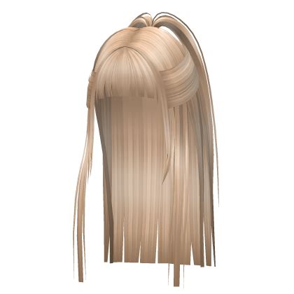 Half Up Straight Hair In Blonde Roblox