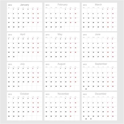 2013 Calendar Stock Vectors Royalty Free 2013 Calendar Illustrations