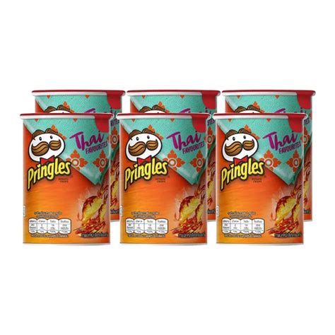 Pringles Potato Chips Hot Spicy Grilled Squid Flavour 42 g x 6 pcs พรงเกลส มนฝรงทอดกรอบ