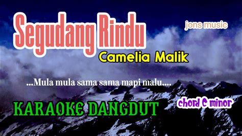 Karaoke Dangdut Segudang Rindu Camelia Malik Youtube