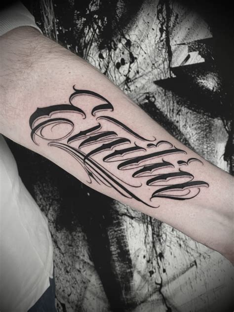 Tattoo Lettering Emilio Avantgarde Tattoo Barcelona