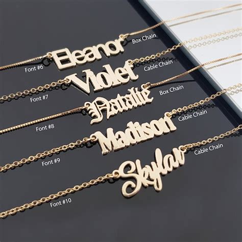 Custom Name Necklace Etsy