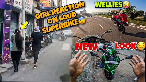 Girl Crazy Reactions On My Loud Superbike Public Reaction Hulk Ki